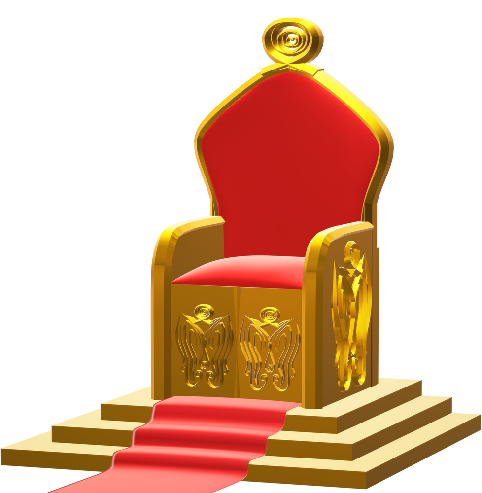 3d throne gold